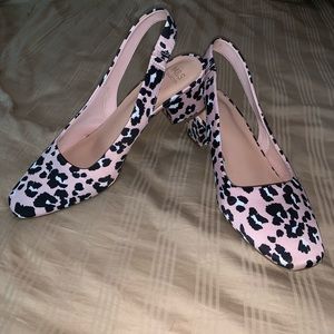 Sling back Cheetah Heels